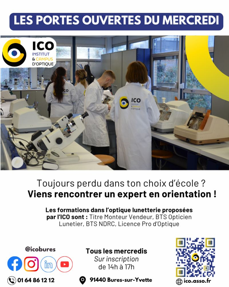 JPO de l'ICO tous les mercredis de 14h à 17h